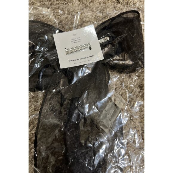 NWT~We Wore What ~ Hair Bow Clip ~ Black ~ 14.5” Long - Picture 4 of 7